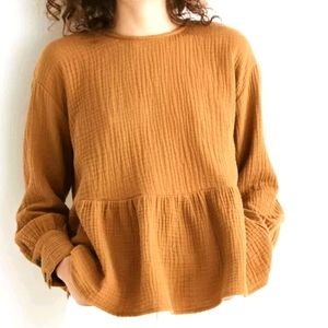 Madewell Lightspun Peplum Top